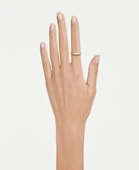 Swarovski Gold-Tone and Sterling Silver-Plated White Crystals Ring