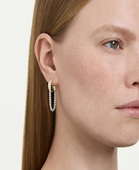 Swarovski Gold-Tone and Sterling Silver-Plated White Crystals Earrings