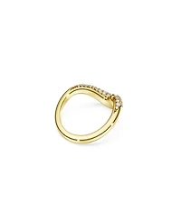 Swarovski Gold-Tone and Sterling Silver-Plated White Crystals Ring