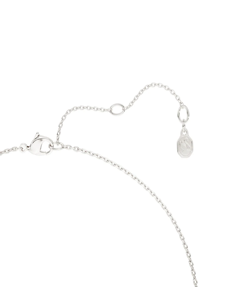 Swarovski Sterling Silver-Plated White Crystals Necklace