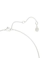 Swarovski Sterling Silver-Plated White Crystals Necklace