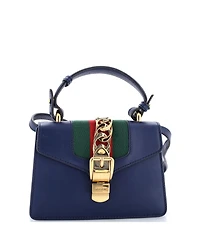Pre-Owned Gucci Mini Sylvie Top Handle Bag Leather