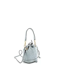 Pre-Owned Fendi Mini Mon Tresor Bucket Bag Zucca Embossed Leather
