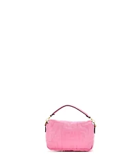 Pre-Owned Fendi Mini Baguette Nm Bag Zucca Embossed Leather
