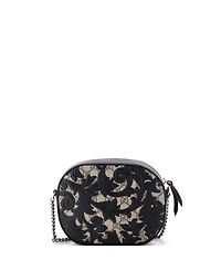 Pre-Owned Gucci Mini Chain Crossbody Bag Arabesque Gg Coated Canvas with Leather