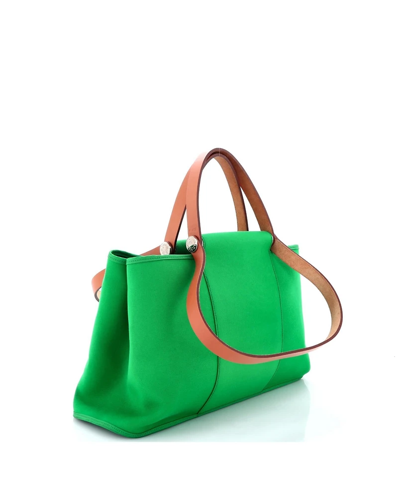 Pre-Owned Hermes 39 Cabag Elan Toile and Leather