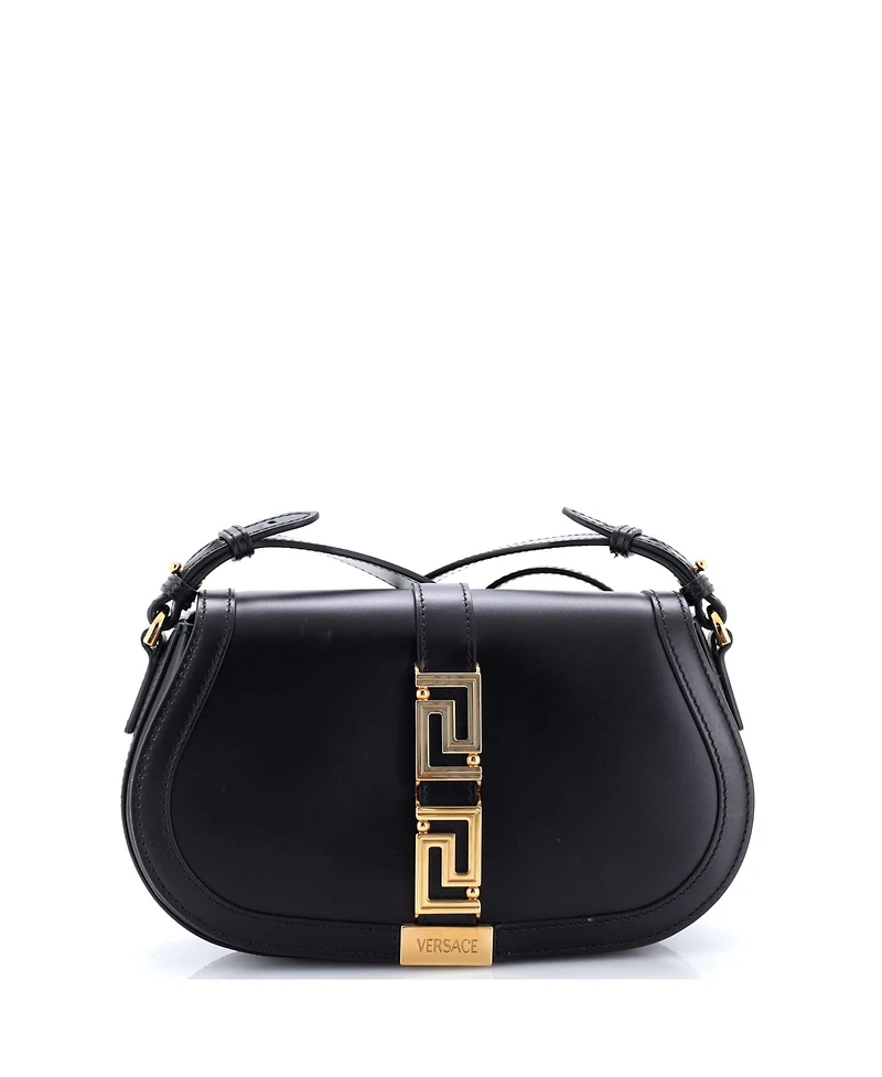 Pre-Owned Versace Medium Greca Goddess Shoulder Bag Leather