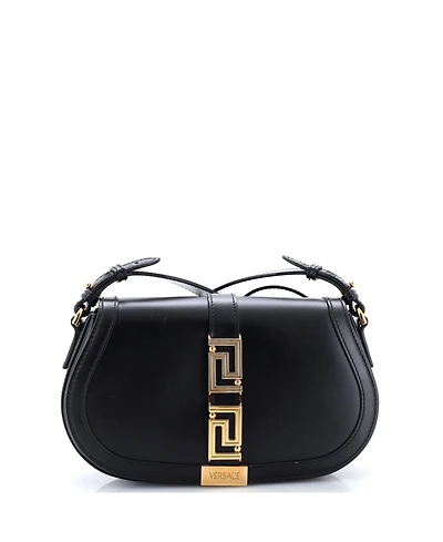 Pre-Owned Versace Medium Greca Goddess Shoulder Bag Leather