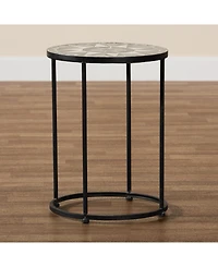 Baxton Studio Kaden 19.1" Metal Modern and Contemporary Side Table