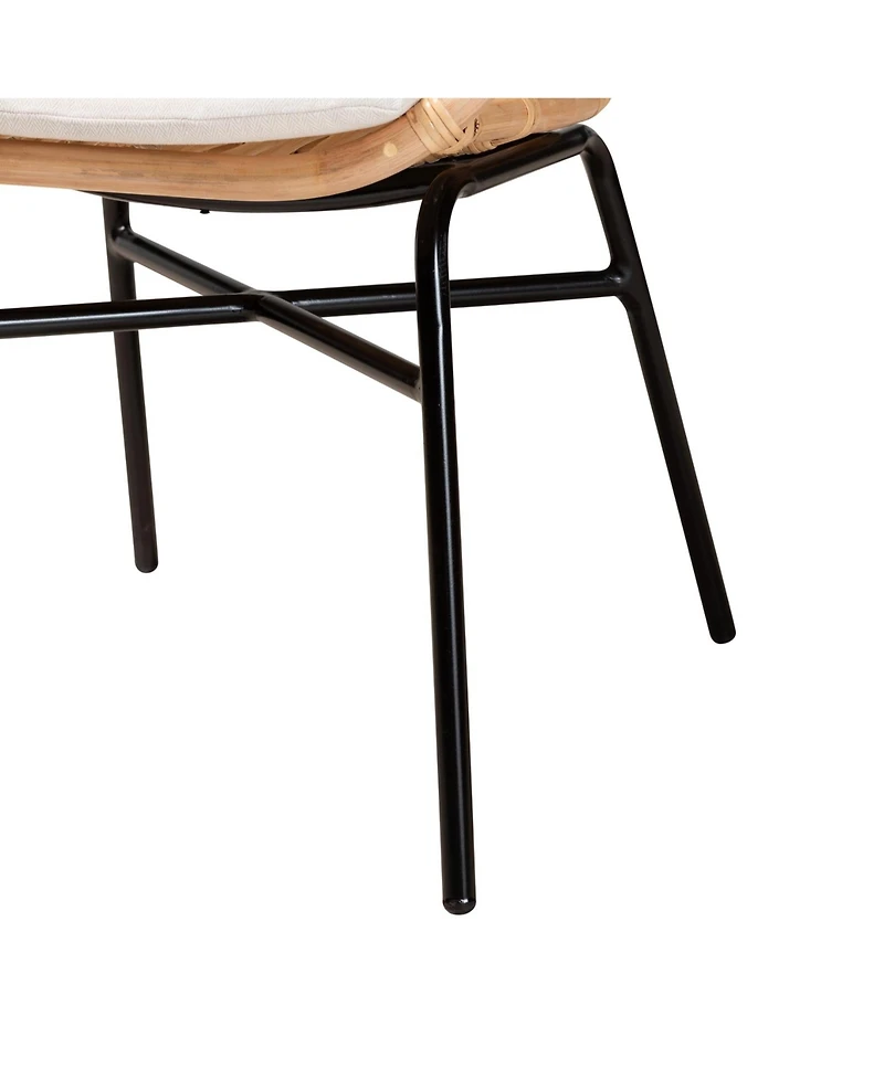 bali & pari Caelia 38.4" Rattan Modern Bohemian Chair