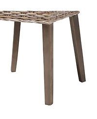 bali & pari Magy 32.9" Rattan Modern Bohemian Dining Chair