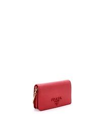 Pre-Owned Prada Chain Wallet Crossbody Saffiano Leather