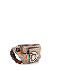 Pre-Owned Gucci Courrier Zip Belt Bag Gg Coated Canvas with Applique