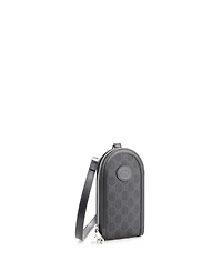 Pre-Owned Gucci Mini Interlocking G Patch Phone Crossbody Bag Gg Coated Canvas