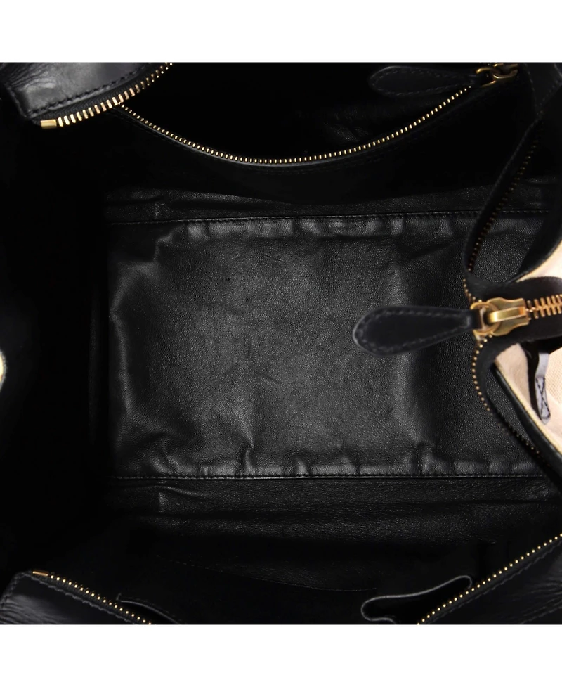 Pre-Owned Celine Mini Luggage Bag Canvas and Leather