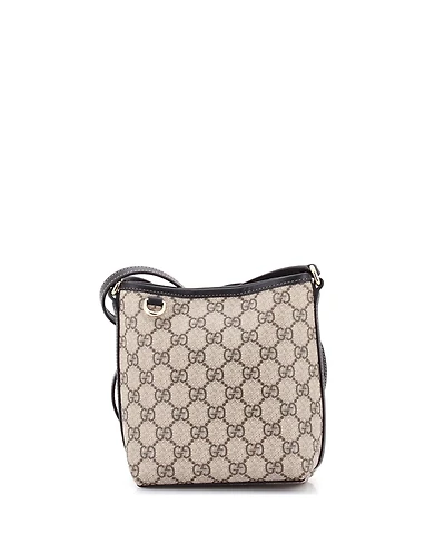 Pre-Owned Gucci Small Gg Emblem Bucket Bag Gg Coated Canvas