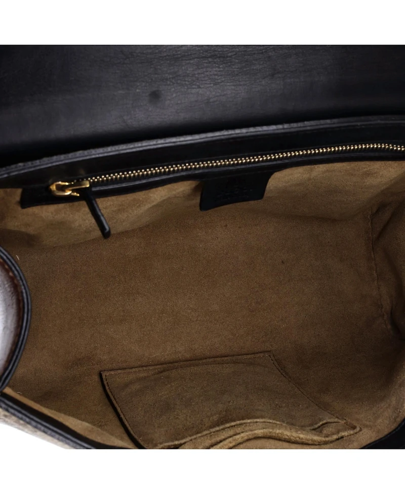 Pre-Owned Gucci Padlock Shoulder Bag Gg Coated Canvas and Leather