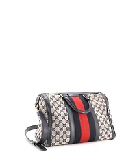 Pre-Owned Gucci Vintage Web Boston Bag Gg Canvas