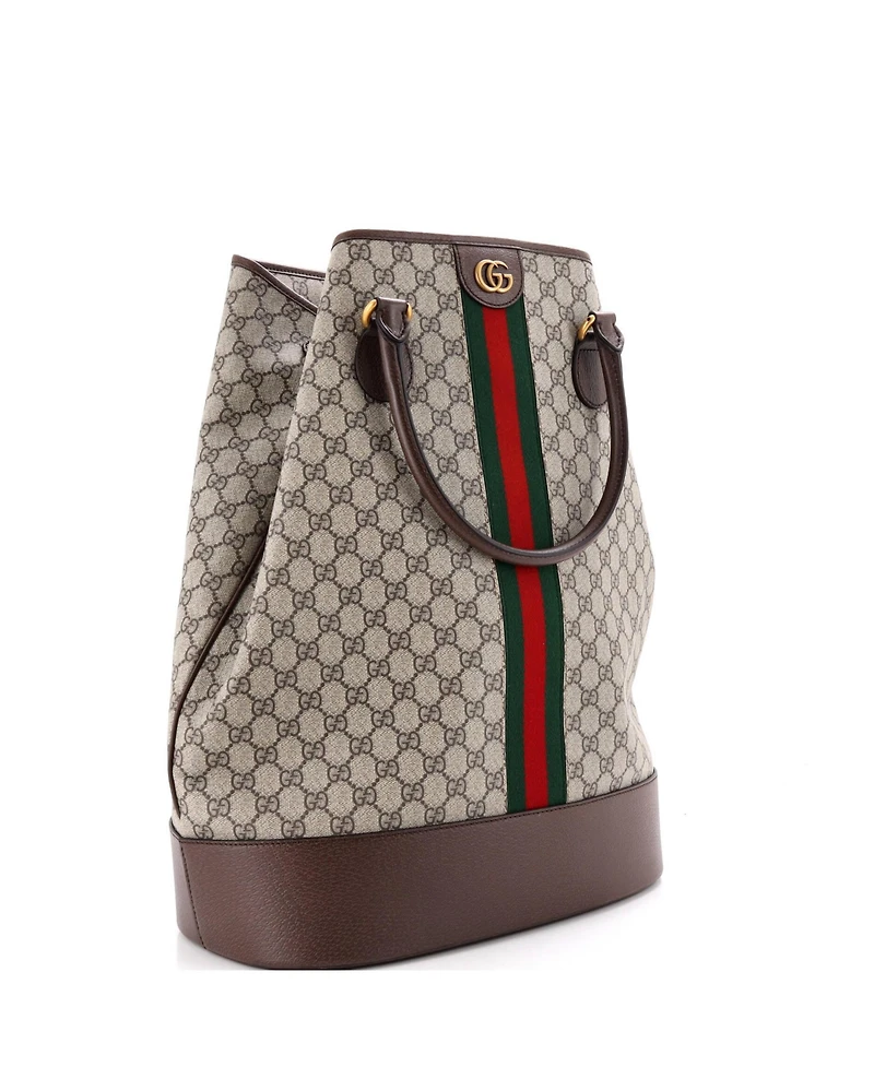 Pre-Owned Gucci Savoy Duffle Bag Gg Coated Canvas