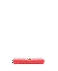 Pre-Owned Saint Laurent Long Vicky Zip Wallet Vertical Quilted Leather