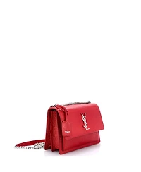 Pre-Owned Saint Laurent Medium Sunset Crossbody Bag Embossed Leather