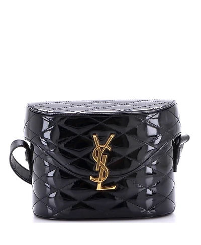 Pre-Owned Saint Laurent June Box Bag Quilted Patent