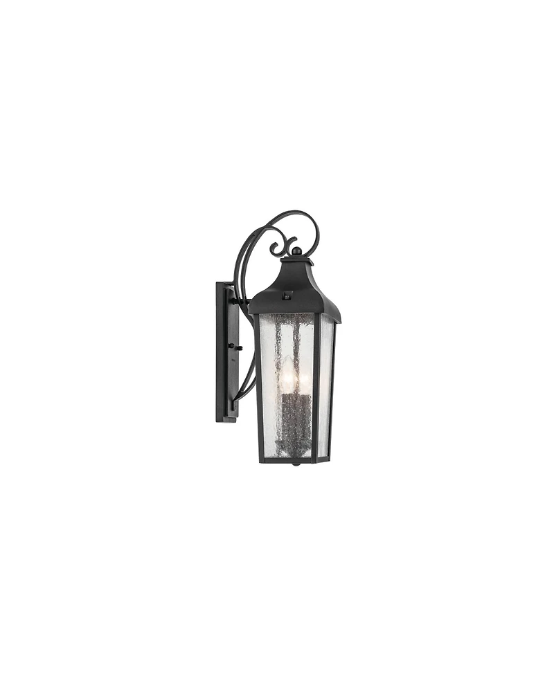 Kichler Forestdale 18.50" 2-Light Outdoor Wall Light in Textured Black