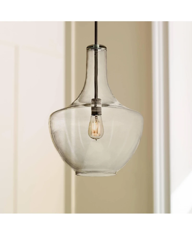 Kichler Everly 13 3/4" Wide Olde Bronze Clear Glass Pendant