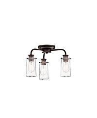 Kichler Braelyn 17 3/4" Industrial 3-Light Oiled Bronze Chandelier