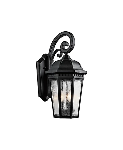 Kichler Courtyard 22 1/4" High Black Outdoor Wall Light