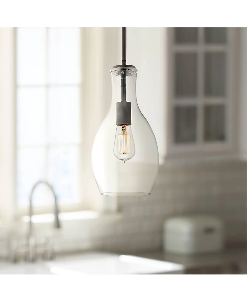 Kichler Everly 7" Wide Olde Bronze Glass Mini Pendant