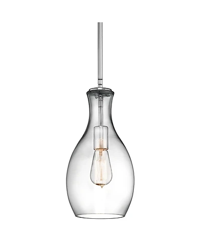 Kichler Everly 7" Wide Chrome and Clear Glass Mini Pendant