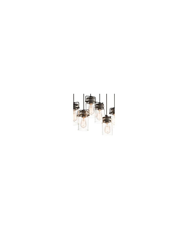 Kichler Brinley 25 1/2" Glass and Bronze 8-Light Industrial Pendant
