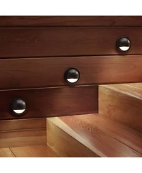 Kichler 4" High Half Moon Bronze 3000K Led Deck Light