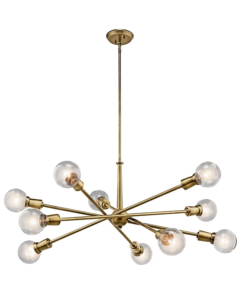 Kichler Armstrong 47" Wide Natural Brass Sputnik Chandelier