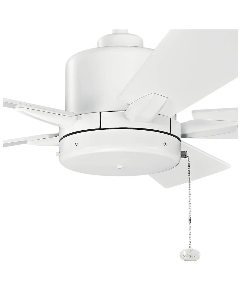 42" Kichler Bowen Matte White Pull Chain Ceiling Fan