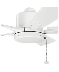 42" Kichler Bowen Matte White Pull Chain Ceiling Fan