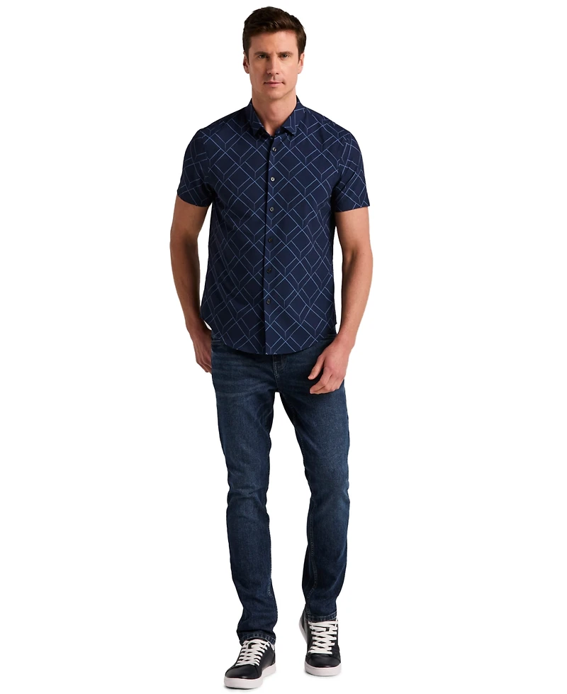 Perry Ellis Men's Geo Print Slim-Fit Shirt