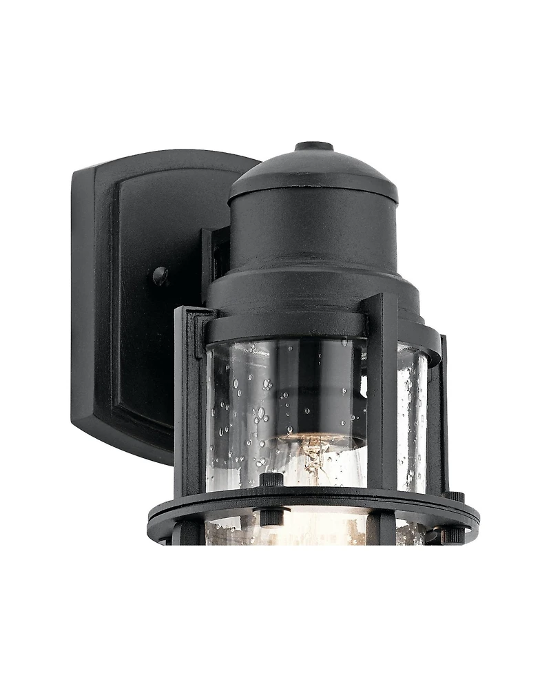 Kichler Suri 11 1/4" High Textured Black Outdoor Wall Light