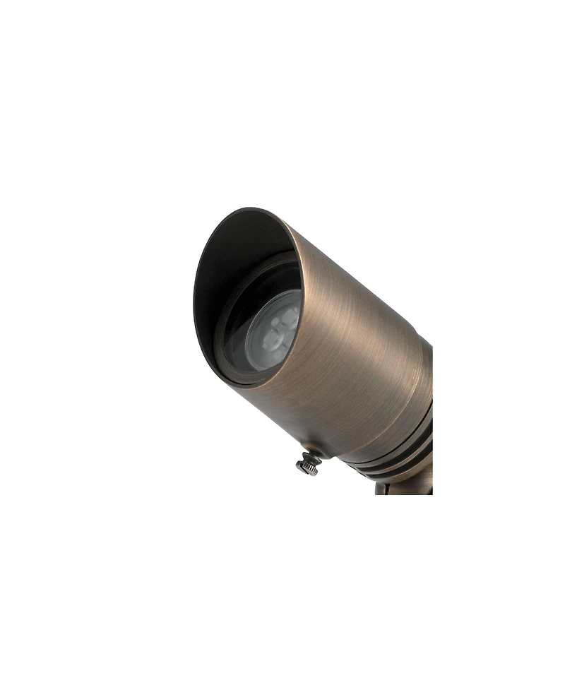 Kichler Boxer 2 1/2"H Brass Outdoor Spot Light w/ Adjustable Cowl