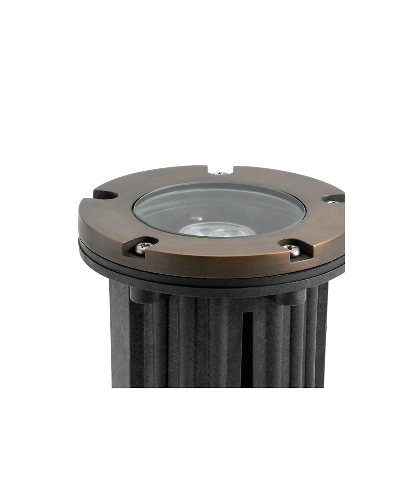 Kichler 5" Wide 12V In-Ground Brass Trim Centennial Brass