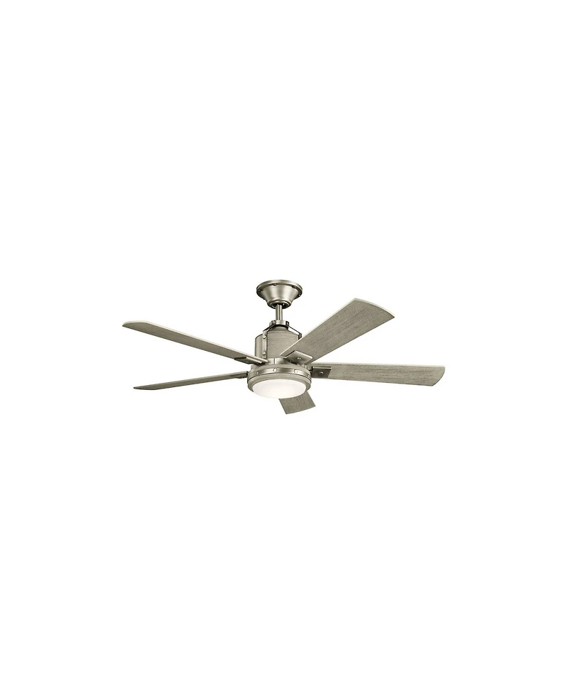 52" Kichler Colerne Brushed Nickel Led Ceiling Fan with Wall Control
