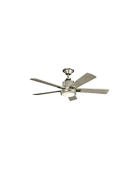 52" Kichler Colerne Brushed Nickel Led Ceiling Fan with Wall Control