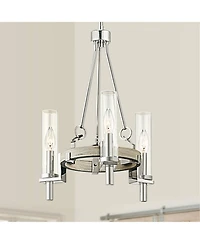 Kichler Telan 14 3/4" Wide Wood Ring Wagon Wheel 3-Light Chandelier