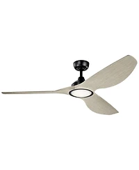 Kichler 65" Imari Black Led Ceiling Fan with White Walnut Blades