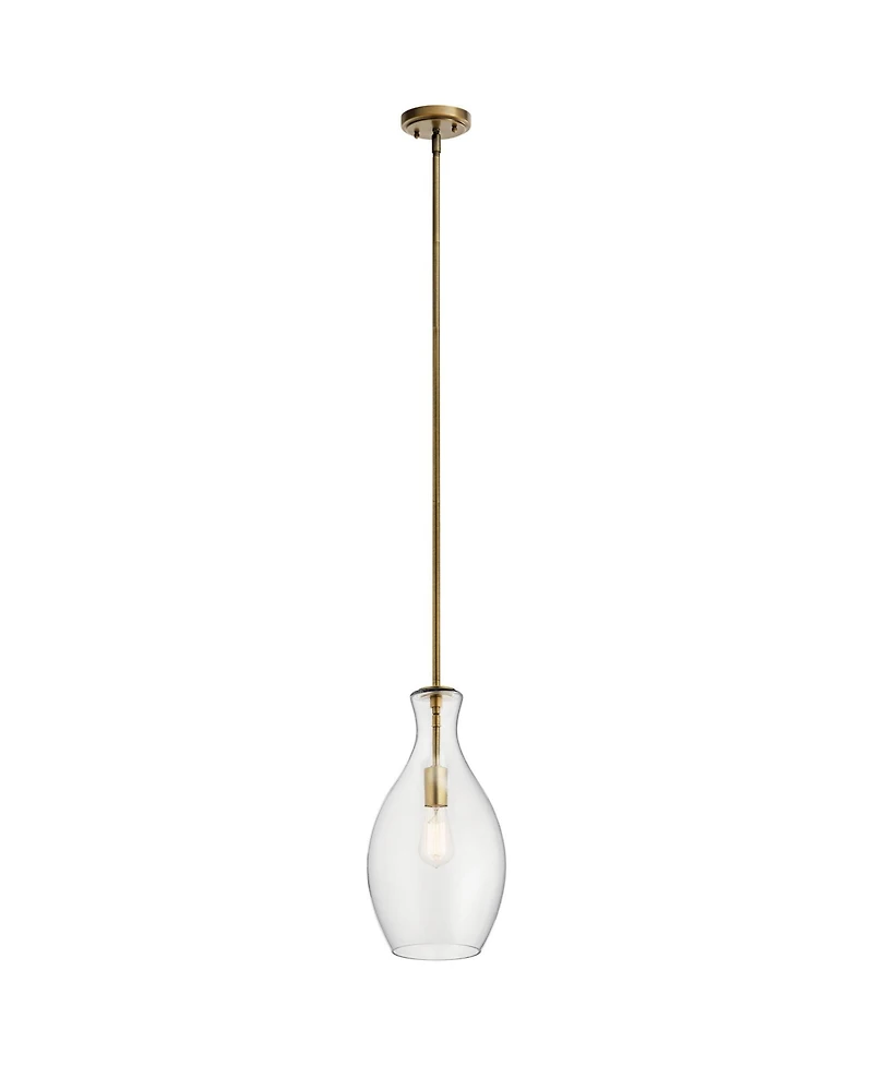 Kichler Everly 8 3/4" Wide Natural Brass Mini Pendant Light