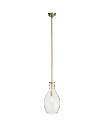 Kichler Everly 8 3/4" Wide Natural Brass Mini Pendant Light