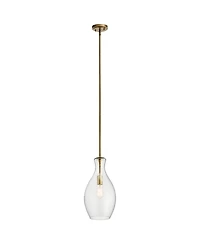 Kichler Everly 8 3/4" Wide Natural Brass Mini Pendant Light