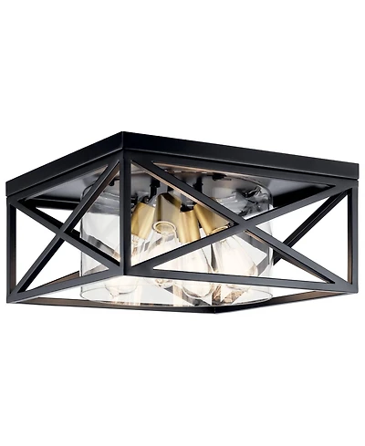 Kichler Moorgate 16" Wide 4-Light Black Ceiling Light
