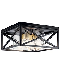 Kichler Moorgate 16" Wide 4-Light Black Ceiling Light